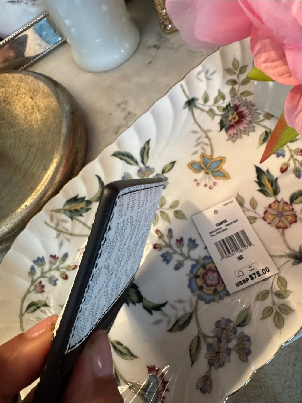 Michael Kors Black and White Signature Card Case